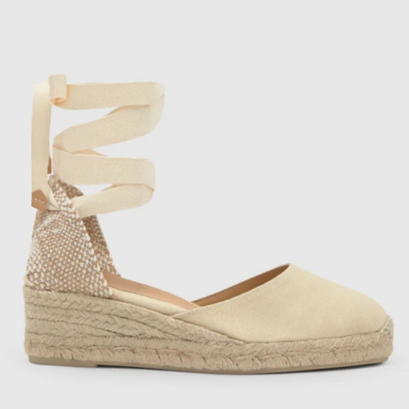 Castaner Extra Low Carina Espadrille- Ivory Canvas - Picture 1 of 8